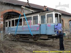 20.12.2008 - Oullins (F), récupération du tram 9 (Photo E. Baeriswyl, Coll. CTF)